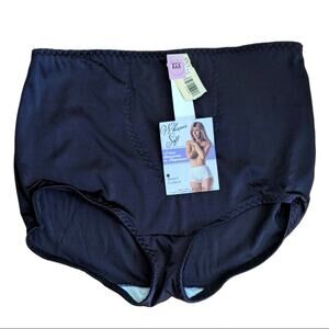 Vintage Whisper Soft Black High Rise Stretch Comfort Shapewear Underwear Panties